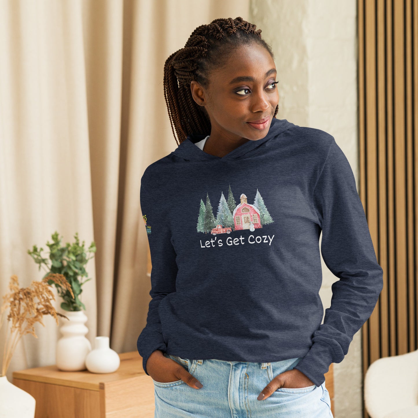 Let's Get Cozy Hooded Long-sleeve Tee