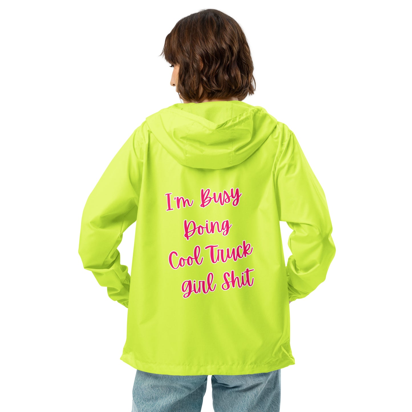 Truck Girl Unisex Lightweight Zip Up Windbreaker