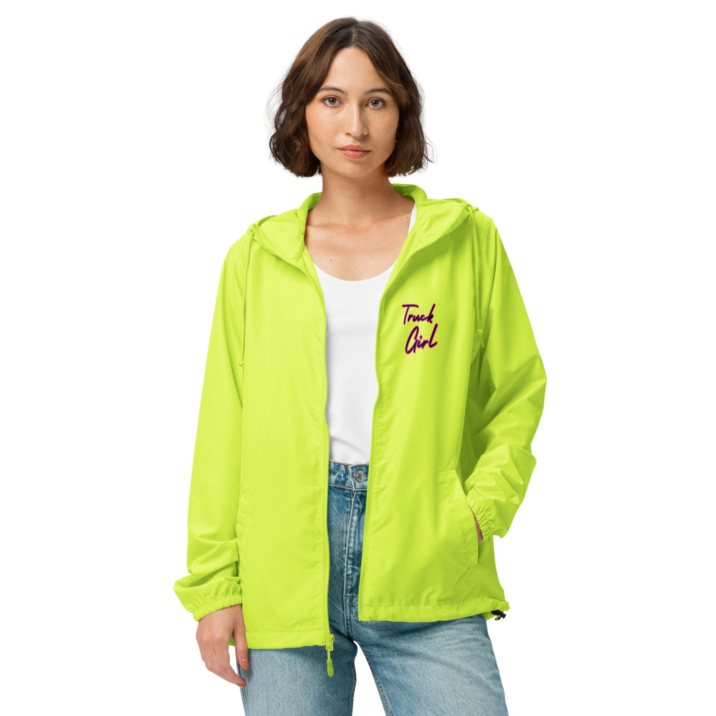 Truck Girl Unisex Lightweight Zip Up Windbreaker