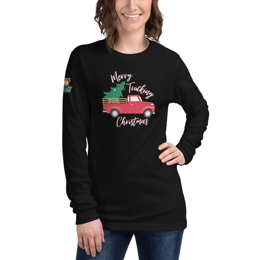 Merry Trucking Christmas Unisex Long Sleeve Tee