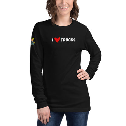 I Heart Trucks Unisex Long Sleeve Tee