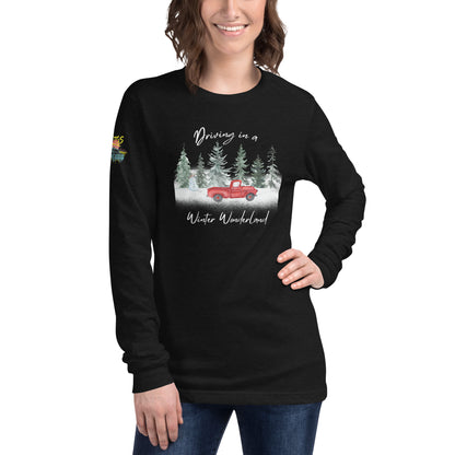 Driving In A Winter Wonderland Unisex Long Sleeve Tee