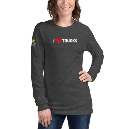 I Heart Trucks Unisex Long Sleeve Tee