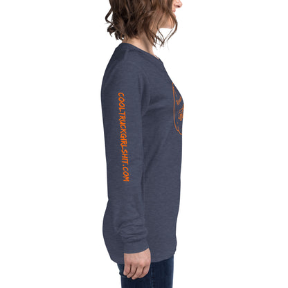 Truck-O'-Lantern Unisex Long Sleeve Tee with Sleeve Design