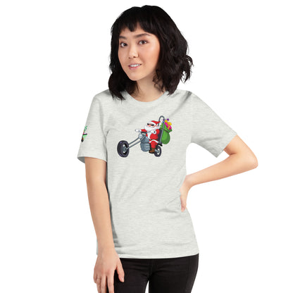 Santa Motorcycle Unisex Soft T-shirt