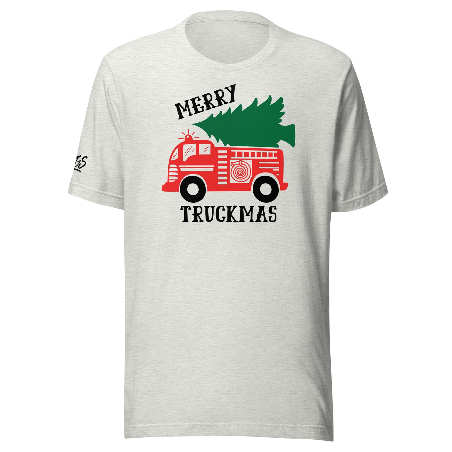 Merry Truckmas Fire Truck Unisex Soft T-shirt