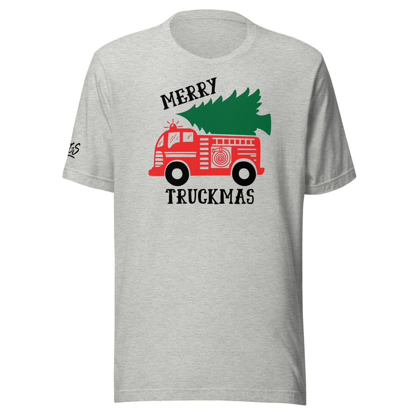 Merry Truckmas Fire Truck Unisex Soft T-shirt