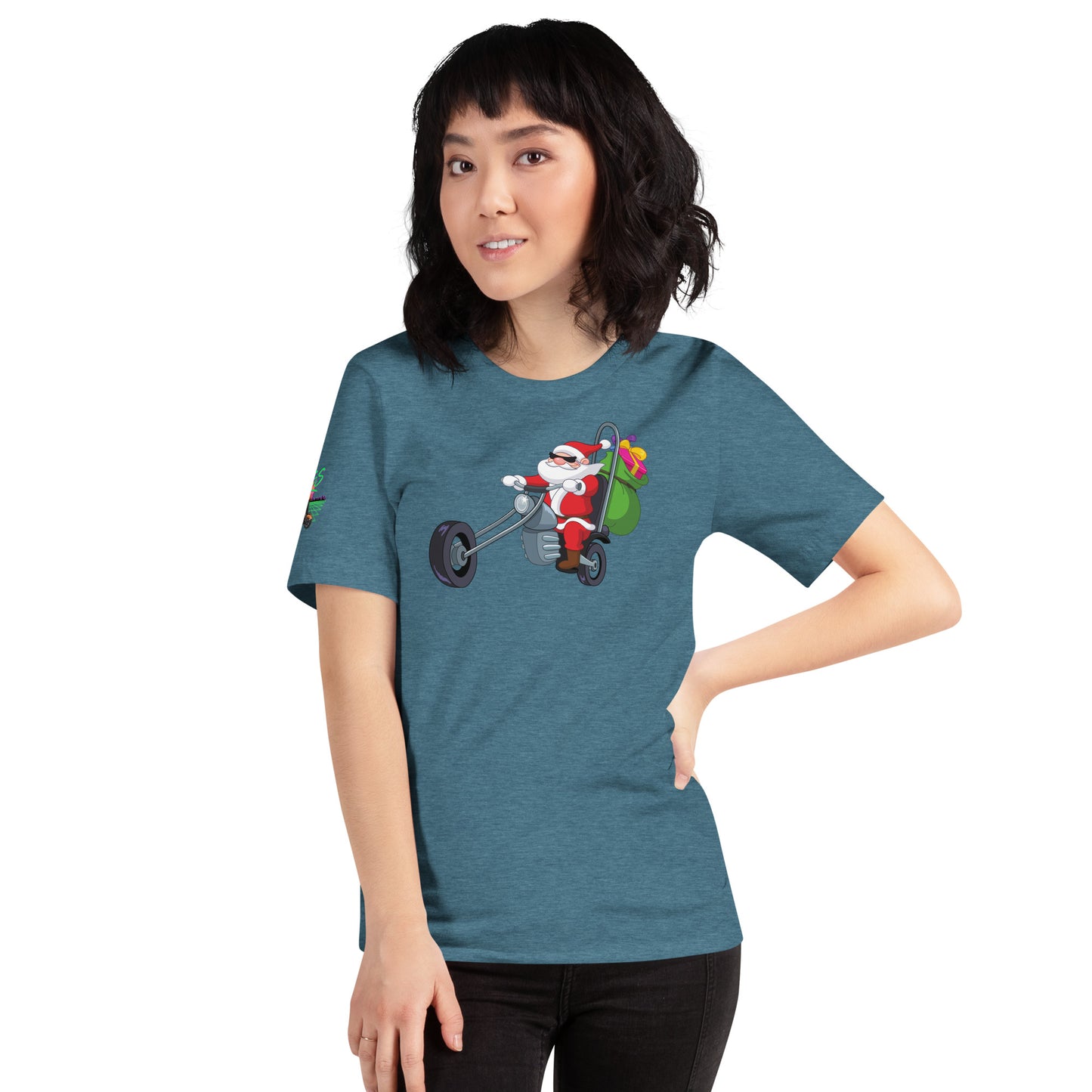 Santa Motorcycle Unisex Soft T-shirt