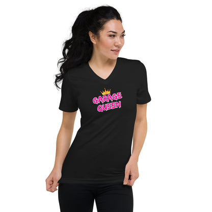 Garage Queen Unisex Short Sleeve V-Neck T-Shirt