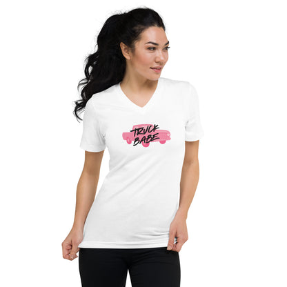 Truck Babe Unisex Short Sleeve V-Neck T-Shirt