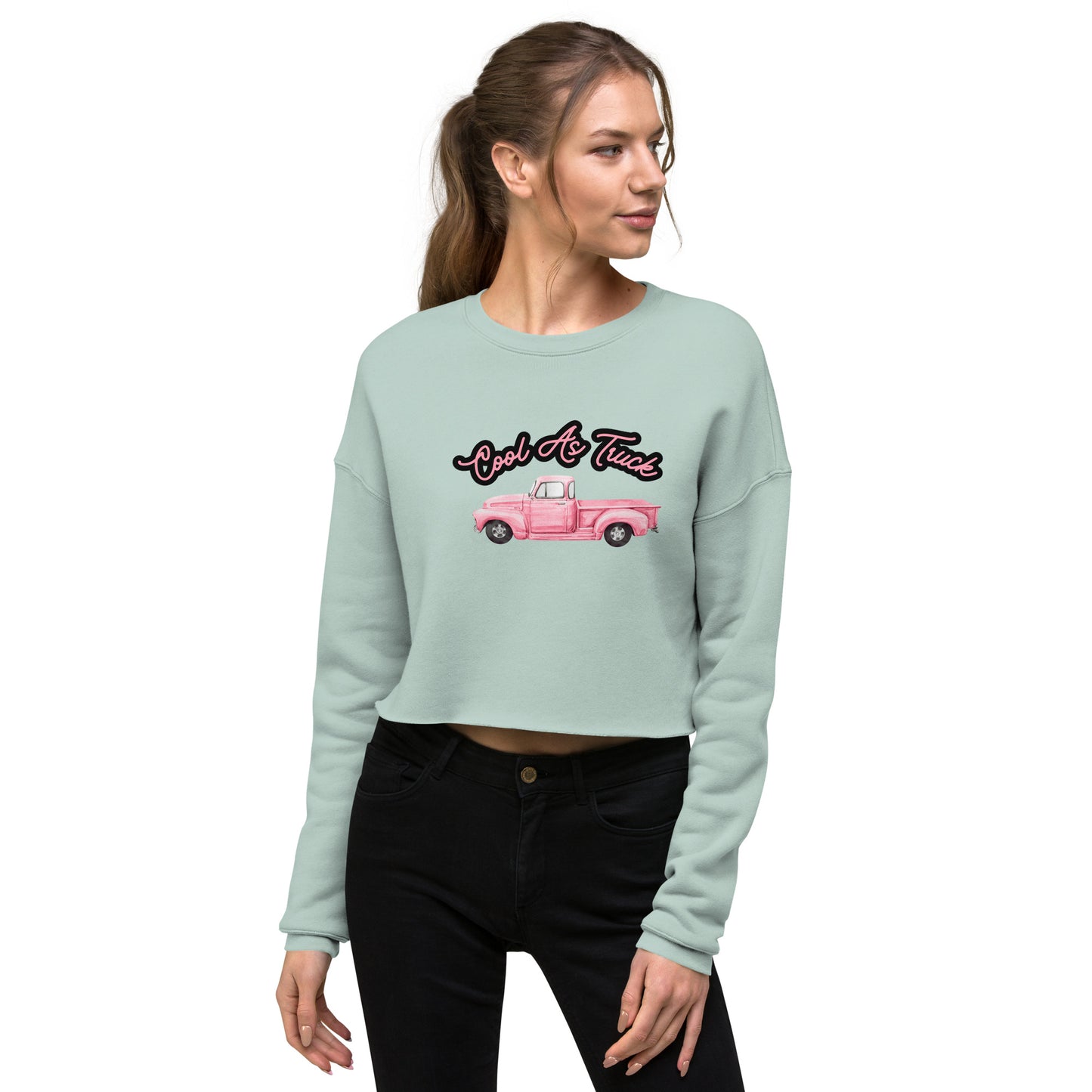 Cool As Truck Crop Sweatshirt