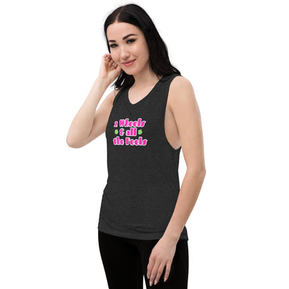 2 Wheels & All The Feels Ladies’ Muscle Tank