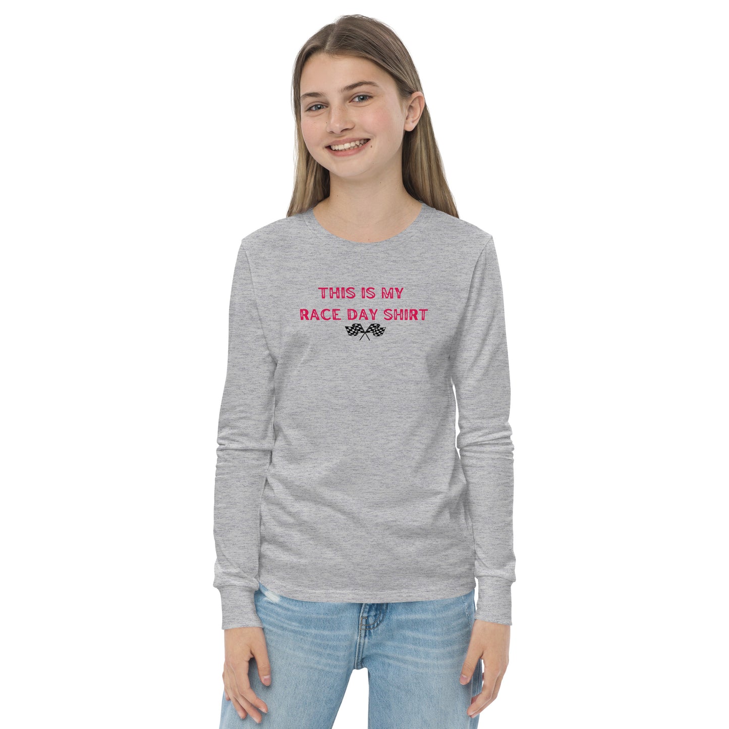 This Is My Race Day Shirt Youth Long Sleeve Tee