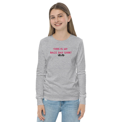 This Is My Race Day Shirt Youth Long Sleeve Tee