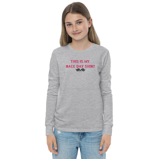 This Is My Race Day Shirt Youth Long Sleeve Tee