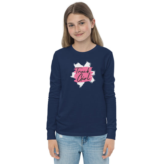 Truck Girl Youth long Sleeve Tee