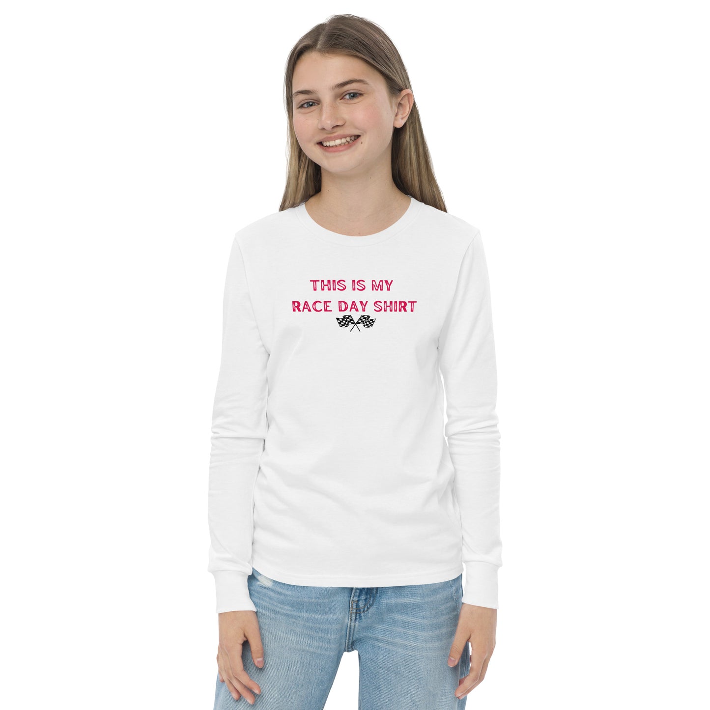 This Is My Race Day Shirt Youth Long Sleeve Tee