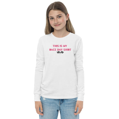 This Is My Race Day Shirt Youth Long Sleeve Tee